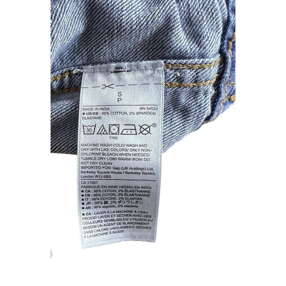 Gap Y2K Jean Jacket Medium Wash Blue Indigo Denim Size Small - Picture 7 of 9